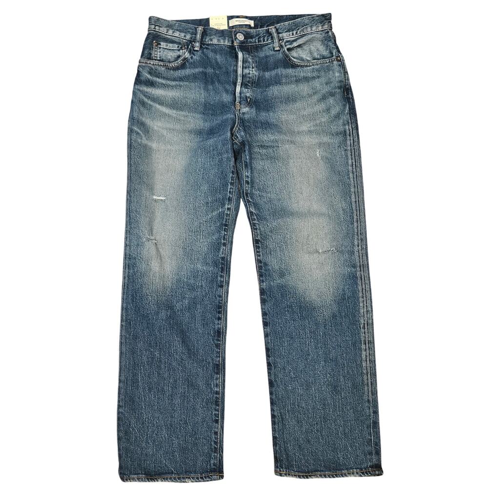 Moussy Vintage Nathan Straight Leg denim Jean new size 29 boxy relaxed blue 110